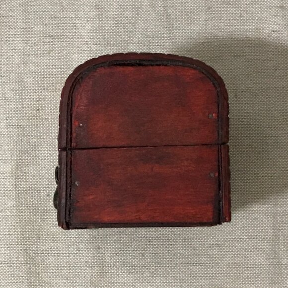 Vintage Wooden Mini Treasure Chest Box - Picture 7 of 12